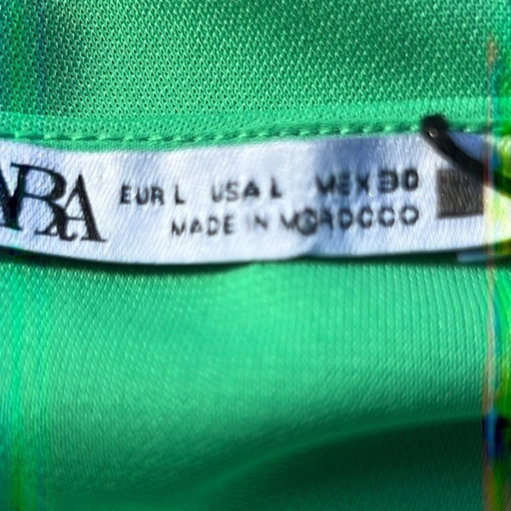 ZARA Women's Cut Out Green Maxi Dress Size Large NEW/NWT‎ - Picture 6 of 8